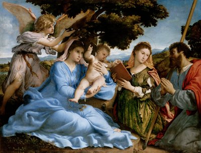 Madonna z Dzieciątkiem i świętymi Katarzyną i Tomaszem (sacra conversazione) autorstwa Lorenzo Lotto
