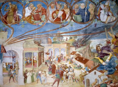 Męczeństwo św. Barbary, fragment z Opowieści św. Barbary autorstwa Lorenzo Lotto