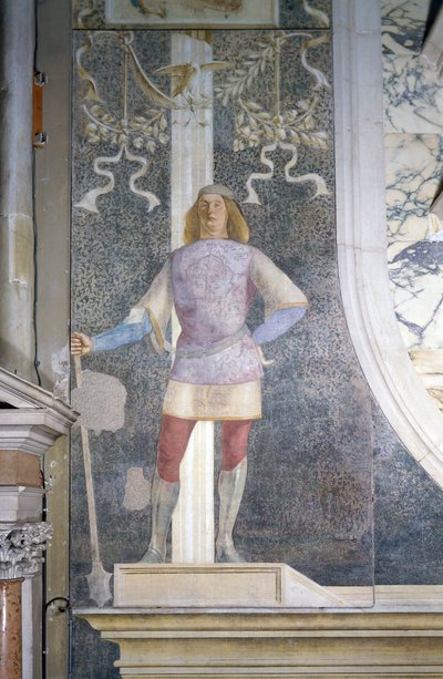 Strona, fragment nagrobka senatora Agostino Onigo autorstwa Lorenzo Lotto