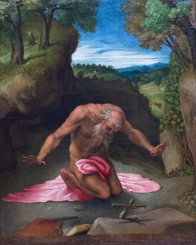 Pokutujący święty Hieronim autorstwa Lorenzo Lotto