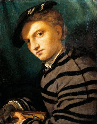 Portret młodzieńca pędzla Lorenzo Lotto (1480 ca-1556), olej na desce, ok. 1526 autorstwa Lorenzo Lotto