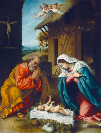 Narodzenie Chrystusa autorstwa Lorenzo Lotto