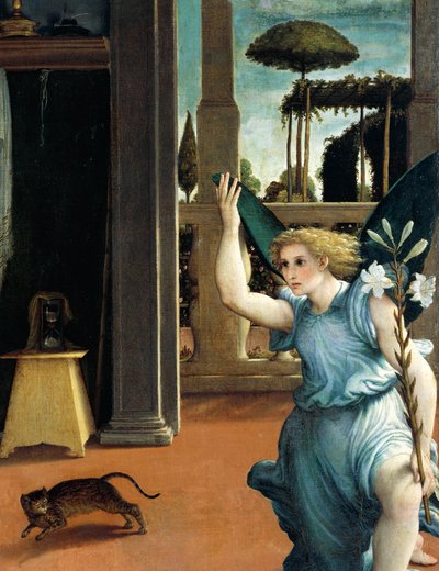 Zwiastowanie Recanati, ok. 1532, Lorenzo Lotto (1480 ca-1556), olej na płótnie autorstwa Lorenzo Lotto