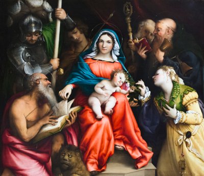 Mistyczne zaślubiny świętej Katarzyny Aleksandryjskiej autorstwa Lorenzo Lotto