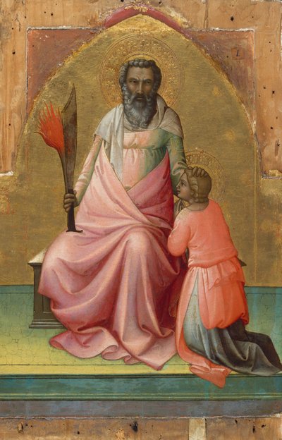 Abraham, ok.1408-10 (tempera na drewnie, złoto szlifowane) autorstwa Lorenzo Monaco
