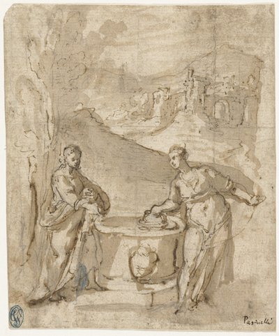 Chrystus i Samarytanka autorstwa Lorenzo Pasinelli