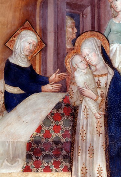 Narodziny św. Jana Chrzciciela, fragment (Fresco autorstwa Lorenzo Salimbeni