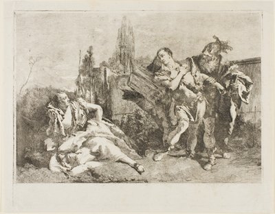 Rinaldo opuszcza Armida autorstwa Lorenzo Tiepolo