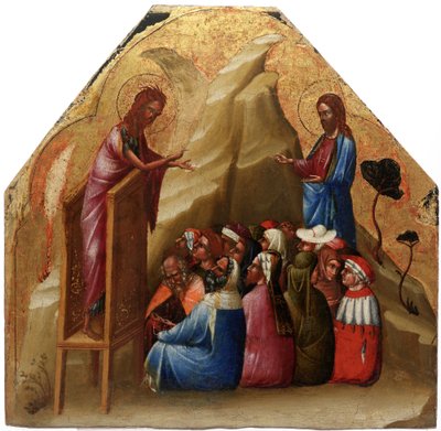 Święty Jan Chrzciciel głosi kazania autorstwa Lorenzo Veneziano