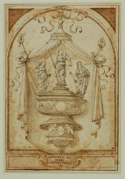 Studium pomnika pogrzebowego ... autorstwa Lorenzo di Credi