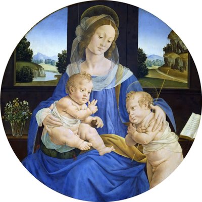 Matka Boska z Dzieciątkiem i św. Jan Chrzciciel autorstwa Lorenzo di Credi