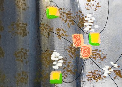 Abstrakcyjne geometryczne wiry autorstwa Lori Ann Folz