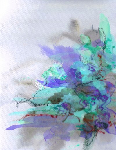Aqua Violet – Abstrakcja autorstwa Lori Ann Folz
