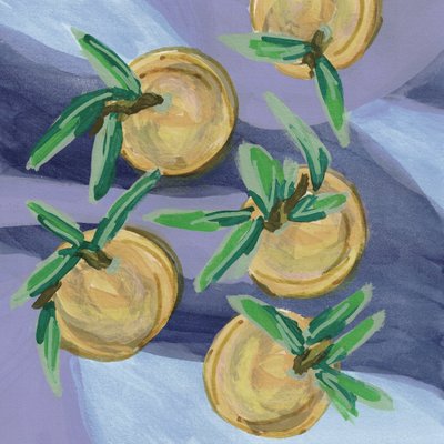 Klementynki w pastelowym żółtym kolorze autorstwa Lori Ann Folz