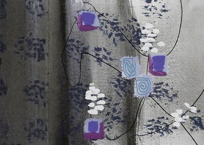 Elegancki, abstrakcyjny strumień srebra autorstwa Lori Ann Folz