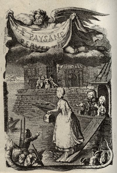 Ilustracja do „Zboczonego chłopa lub niebezpieczeństw miasta” Restifa de La Bretonne (1734-1806) francuskiego pisarza. Grawer Bineta z XVIII wieku. autorstwa Louis (after) Binet