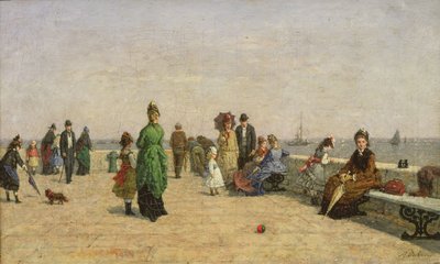 Molo w Honfleur autorstwa Louis Alexandre Dubourg