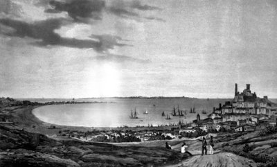 Cannes i wyspa Św. Małgorzaty autorstwa Louis Ambroise (after) Garneray