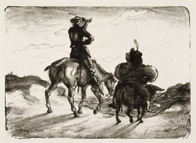 Don Kichot i Sancho Pansa autorstwa Louis Anquetin