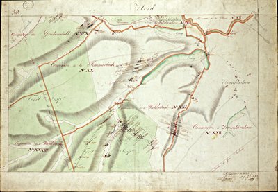 Atlas koncesji na tereny węglowe Saary autorstwa pani Beaunier & Calmelet, inżynierów korpusu górniczego. autorstwa Louis Antoine Beaunier