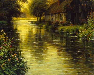 Złota godzina (olej na płótnie) autorstwa Louis Aston Knight