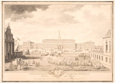 Kopenhaga Pałac Christiansburg autorstwa Louis Auguste Le Clerc