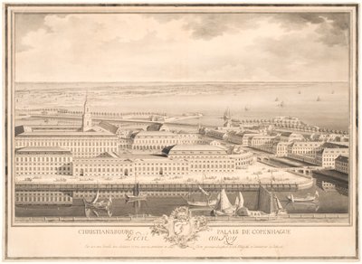 Kopenhaga Pałac Christiansburg autorstwa Louis Auguste Le Clerc