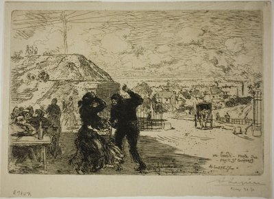 Poniedziałek, wjazd do Prés-Saint-Gervais autorstwa Louis Auguste Lepère
