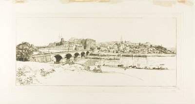 Angers: Widok panoramiczny autorstwa Louis Auguste Lepère