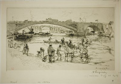 Na Pont Sully autorstwa Louis Auguste Lepère