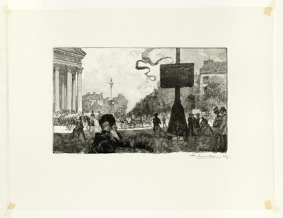 Narożnik Rue Royale, płyta szesnasta z Le Long de la Seine et des Boulevards autorstwa Louis Auguste Lepère
