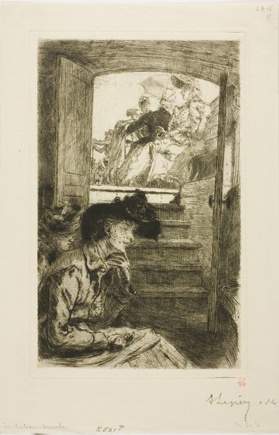 W Bateau-Mouche autorstwa Louis Auguste Lepère