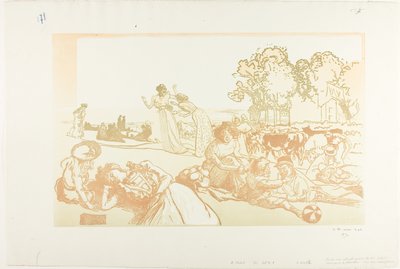 Nowoczesny bukoliczny autorstwa Louis Auguste Lepère