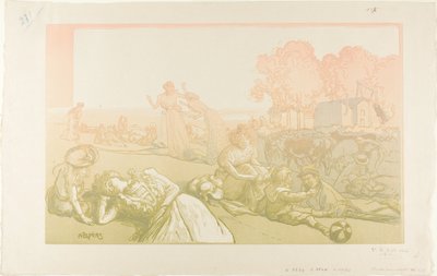 Nowoczesny bukoliczny autorstwa Louis Auguste Lepère