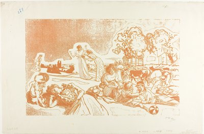 Nowoczesny bukoliczny autorstwa Louis Auguste Lepère