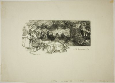 Stołówka Matki Pichard, w pobliżu Gorge aux Loups autorstwa Louis Auguste Lepère