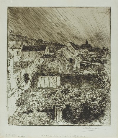 Moje studio w Jouy-le-Moutier autorstwa Louis Auguste Lepère