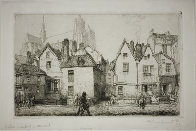 Stare domy, Amiens autorstwa Louis Auguste Lepère