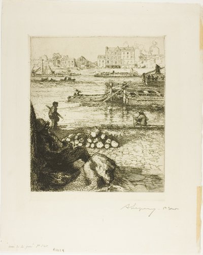 Nabrzeże publiczne, Quai de la Gare autorstwa Louis Auguste Lepère