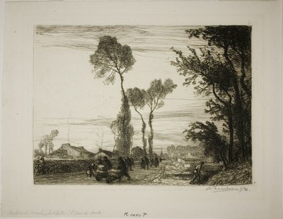Powrót z rynku autorstwa Louis Auguste Lepère