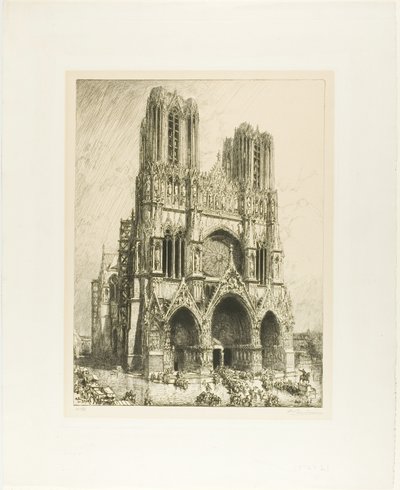 Katedra w Rheims autorstwa Louis Auguste Lepère