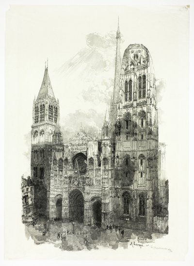 Katedra w Rouen autorstwa Louis Auguste Lepère