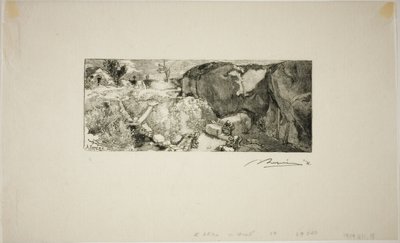 Kamieniołom piaskowca autorstwa Louis Auguste Lepère