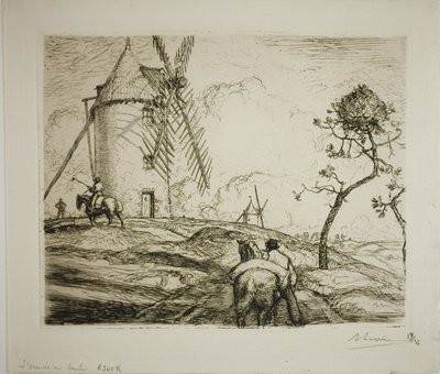 Przybycie do wiatraka autorstwa Louis Auguste Lepère