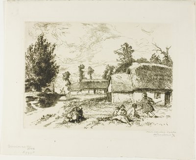 Dwa domki autorstwa Louis Auguste Lepère