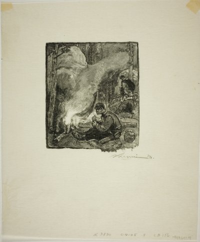 Posiłek drwali autorstwa Louis Auguste Lepère