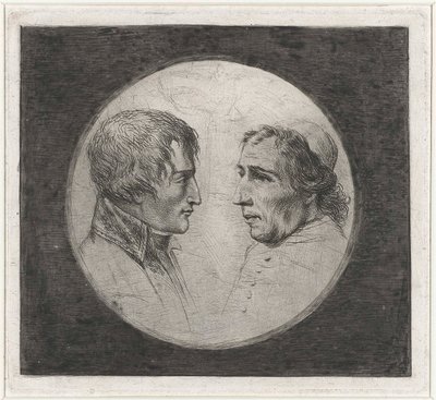 Coclers, L B, Podwójny portret Napoleona i papieża Piusa VII (ok. 1805, Rijksmuseum) autorstwa Louis Bernard Coclers