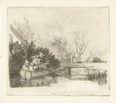 Wędkarze nad rzeką autorstwa Louis Bernard Coclers