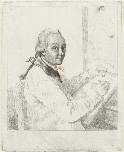 Portret artysty Johannesa Jansona, rysunek autorstwa Louis Bernard Coclers