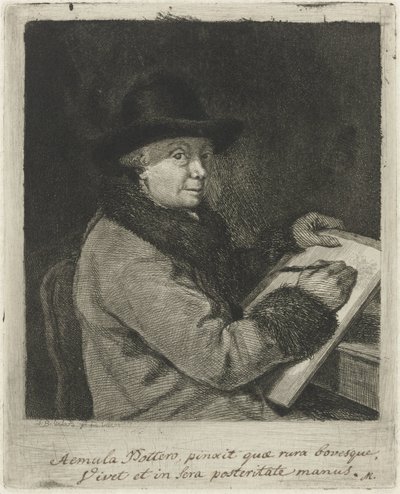 Portret artysty Johannesa Jansona, rysunek autorstwa Louis Bernard Coclers